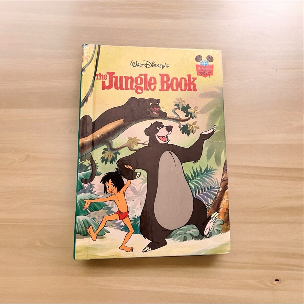 Vintage Walt Disney's Wonderful World of Reading The Jungle Book Book 1993